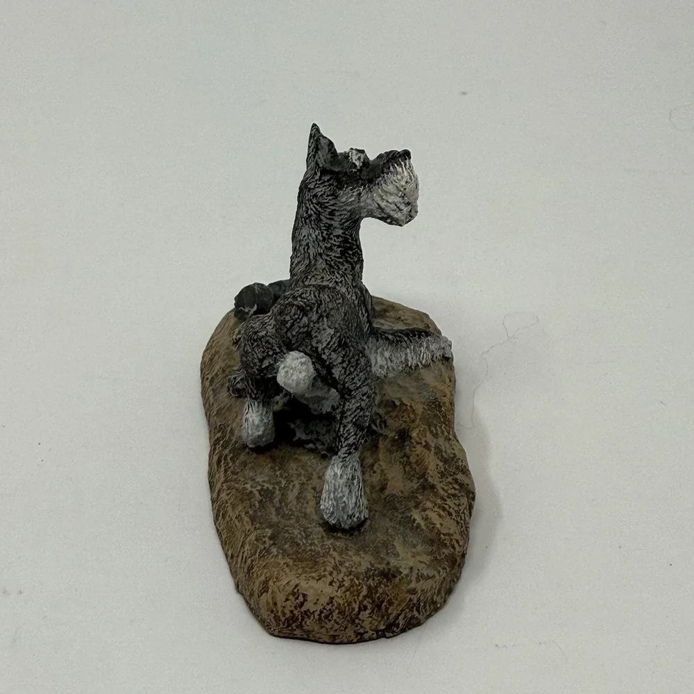 Schnauzer Figurine by Marsha A. Richardson Hand Painted USA Kennel Collection
